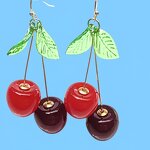 Dangle Earrings Manufacturer - Cartoon Fruit Cherry Acrylic Resin Korean Cute Student Style Wholesale