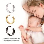 Ring Manufacturer - Unisex Anti-Snoring Acupressure 18K Gold Plated Alloy Customizable Bezel Setting