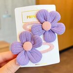 Hair Clips Set Manufacturer - 2 Pcs/set Cute Color Flower Ornament Girls Kids Lovely Barrettes