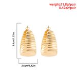 Stud Earrings Manufacturer - Geometric Punk CC Shape Alloy Thick Ring Hip Hop Party Women Fashion