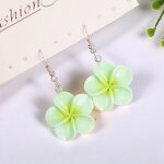 Drop Earrings Manufacturer - Hawaiian Beach Plastic Flower Stylish Summer Women Girls Fashion Jewelry