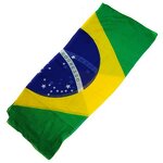 Voile Scarf Manufacturer - Ladies Long Brazilian Flag Print Polyester Autumn Season New Arrival