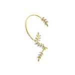 Cuff Earrings Manufacturer - Gold/Silver Leaf Metal No-Piercing Cartilage Women Fashion Accessories