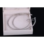 Hoop Earrings Manufacturer - Full Diamond Custom Rhinestones Screw Clip Women Elegant Fashion Jewelry