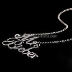 Pendant Necklace Manufacturer - Custom Vintage Mrs Bieber Crystal Link Chain Girls Party Jewelry