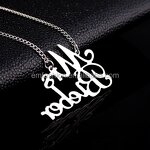 Pendant Necklace Manufacturer - Custom Vintage Mrs Bieber Crystal Link Chain Girls Party Jewelry