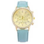 Watch Set Manufacturer - Fashion Luxury Ladies Gemstone Leather Band Bracelet Watch New Arrival