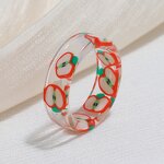 Finger Ring Manufacturer - European-American Fruit Smile Animal Leaf Acrylic Resin Women Girls Cute Jewelry