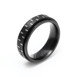 Engagement Bands Manufacturer - Men's Stainless Steel Rotatable Rhodium Plating Boys Finger Ring New Arrival