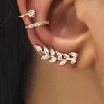 Ear Cuff Studs Manufacturer - Bohemian Crystal Rhinestone Geometric Wrap Diamond Elegant Women Jewelry