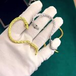 Clip-On Earrings Manufacturer - Vintage Punk Gold-Plated Snake Butterfly Geometric Women Party Jewelry