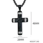 Pendant Necklace Manufacturer - Tibetan Buddhism Zircon Cross Platinum Plated Popcorn Chain Men Wholesale