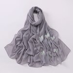 Scarves Manufacturer - Cross Border Pearl Chiffon Butterfly Hui Malaysian Muslim Women Headscarf