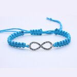 Charm Bracelets Manufacturer - Zinc Alloy Infinity Rhinestone Neon Cords Imitation Rhodium Plated Women