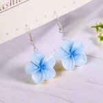 Drop Earrings Manufacturer - Hawaiian Beach Plastic Flower Stylish Summer Women Girls Fashion Jewelry