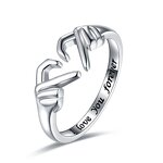 Couple Ring Manufacturer - Heart-Shaped Opening Alloy Simple Versatile European-American Engagement Love