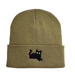 Beanies Manufacturer - Factory Direct Sale Custom Knitted Cat with Cartoon Letter Pattern