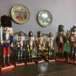 Nutcracker Manufacturer - Hot Sale Painted Various Figures Christmas Wooden 30CM Home Decoration Bamboo Craft