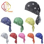 Durag Manufacturer - Unisex Silky Satin Custom Paisley Print Long Tail Headwrap Hip Hop Wave Cap