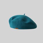 Beret Hat Manufacturer - Luxury Girls French British Cashmere Warm Blue Black Vintage Female Bonnet