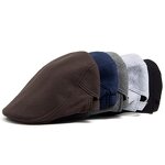 Newsboy Cap Manufacturer - Spring Autumn Men's British Retro Minimalist Light Panel Beret Women's Cotton Knit