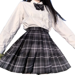 Pleated Skirt Manufacturer - High Waist Summer Korean Gothic Sexy Cute Mini Plaid Women JK Uniform Students Clothes