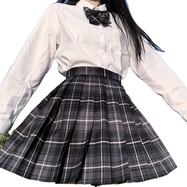 Pleated Skirt Manufacturer - High Waist Summer Korean Gothic Sexy Cute Mini Plaid Women JK Uniform Students Clothes