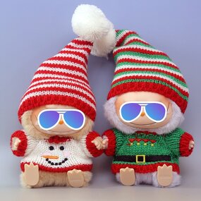 Doll Clothing Manufacturer - Christmas Costume Props Cute Cartoon Themed Blind Box 17cm Cotton for Labubu