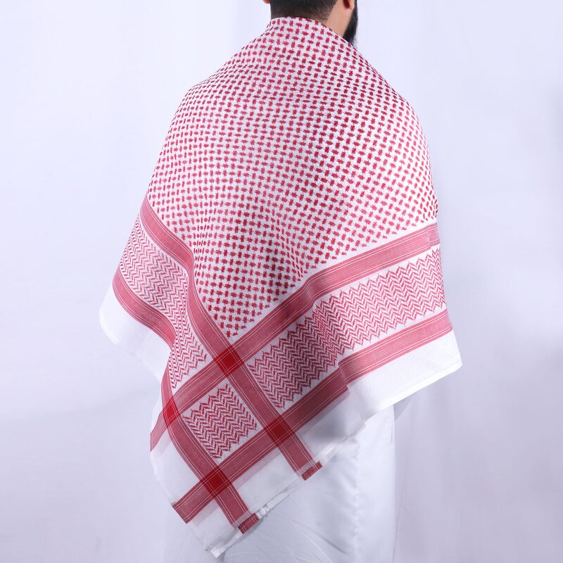 Shemagh Manufacturer - Adult Saudi Palestinian Red Arab Premium Wrap Muslim Men's Headscarf Scarf