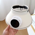 Sun Hat Manufacturer - Solar Powered Fan Integrated Tropical Style UV Protection Wide Brim for Hot Regions