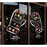 Christmas Stickers Manufacturer - No Adhesive Needed Gift Box Bell Mall Window Scene Decoration Static