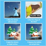 Christmas Stickers Manufacturer - No Adhesive Needed Gift Box Bell Mall Window Scene Decoration Static