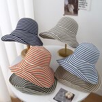 Fisherman Hat Manufacturer - High-End Unisex 100% Polyester Denim Striped All-Season Sun Protection