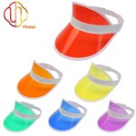 Sun Visor Hat Manufacturer - High Quality Eco Friendly PVC Clear Transparent UV Protection Custom Heat Transfer Logo