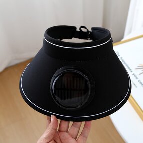 Sun Hat Manufacturer - Solar Powered Fan Integrated Tropical Style UV Protection Wide Brim for Hot Regions