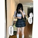 Pleated Skirt Manufacturer - High Waist Summer Korean Gothic Sexy Cute Mini Plaid Women JK Uniform Students Clothes