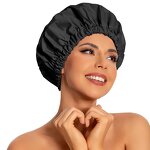Sleep Bonnets Manufacturer - New Waterproof Bath Use Hair Cover Satin Salon Make up Beauty Shower Sleeping Caps