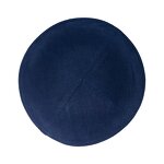 Kippot Manufacturer - Navy Blue Thick Satin Jewish with Free Clip for Religious Events