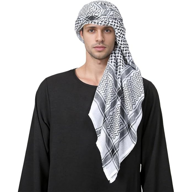 Keffiyeh Manufacturer - China Factory Wholesale Custom Palestine Wrap Islamic Mens Scarf Shemagh Arab Ethnic Scarves