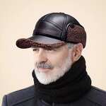 Aviator Hat Manufacturer - Winter for Middle-Aged Elderly Unisex Thickened Sheepskin Leather Plush Outdoor Ear Protector