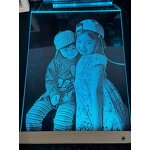 Photo Engraving Manufacturer - Custom Glass Portrait High-Definition Etched Art