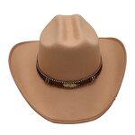 Fedora Hat Manufacturer - Unisex Solid Color Winter Jazz with Wide Brim High Quality with Belt Buckle for Party