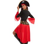 Pirate Costume Manufacturer - Wholesale Carnival Cosplay Skull Women Red Sexy Luxury Fancy Dress