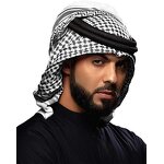 Headscarf Manufacturer - Muslim Printed Square Islamic Dubai Saudi Arabic Men's Head Turban for Daily Religious Use