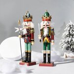 Nutcracker Manufacturer - Hot Sale Painted Various Figures Christmas Wooden 30CM Home Decoration Bamboo Craft