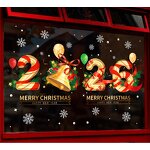 Christmas Stickers Manufacturer - No Adhesive Needed Gift Box Bell Mall Window Scene Decoration Static