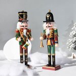 Nutcracker Manufacturer - Hot Sale Painted Various Figures Christmas Wooden 30CM Home Decoration Bamboo Craft