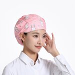 Working Caps Manufacturer - Adjustable with Buttons Satin Lined Elastic Ponytail Scrub for Women Cartoon Print