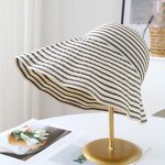 Fisherman Hat Manufacturer - High-End Unisex 100% Polyester Denim Striped All-Season Sun Protection