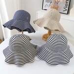 Fisherman Hat Manufacturer - High-End Unisex 100% Polyester Denim Striped All-Season Sun Protection